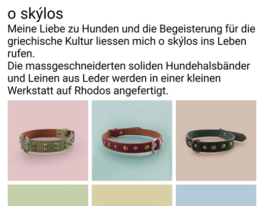 o skýlos – Hundehalsbänder und -Leinen